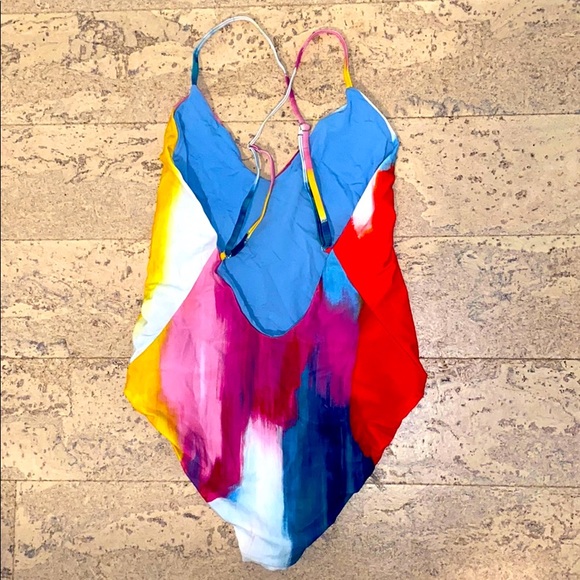 Mara Hoffman Emma Pink Multicolor Swimsuit - Picture 2 of 3
